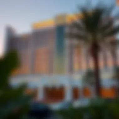 Iconic Dubai hotel exterior showcasing unique architecture