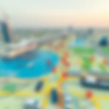 A map of Dubai with key locations highlighted for car renters