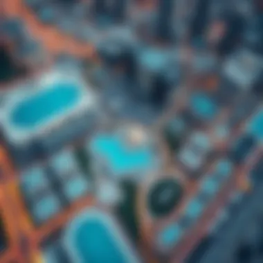 Aerial view showcasing the layout of International City Phase 1