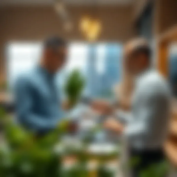 Investors analyzing market trends for International City Phase 1