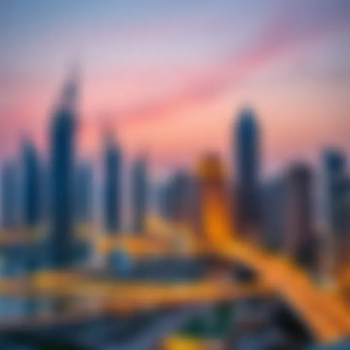 Dubai skyline showcasing real estate developments