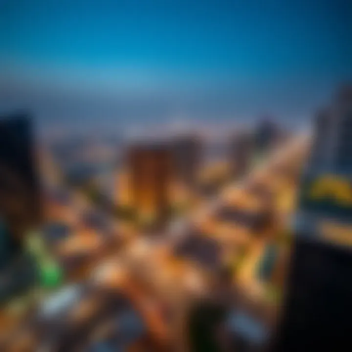 Aerial Perspective of Khalid Bin Waleed Road Aerial view of Khalid Bin Waleed Road showcasing its significance in Dubai's urban landscape.