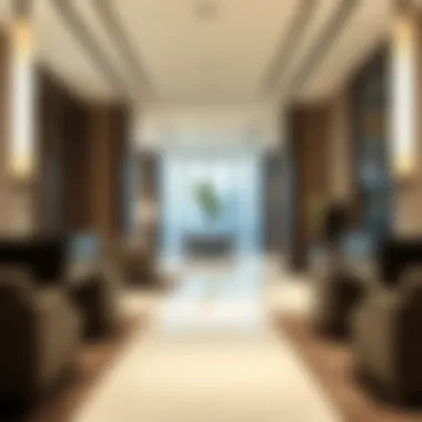 Interior of a high-end office space featuring contemporary design elements