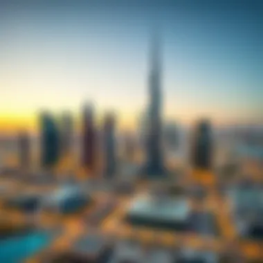 Panoramic view of Dubai's skyline highlighting premium office locations