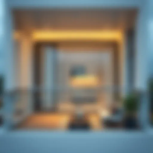 Contemporary balcony design featuring minimalist aesthetic and sleek lines