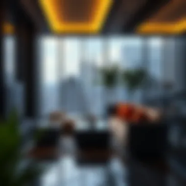 Luxurious Balcony Experience Luxurious balcony with stylish furniture and breathtaking city view