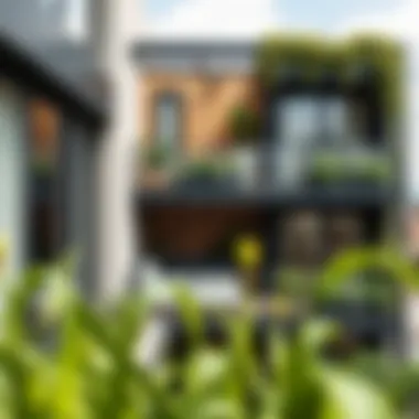 Sustainable balcony utilizing eco-friendly materials and greenery