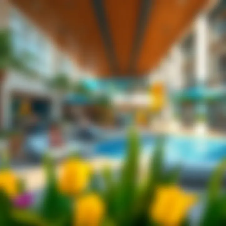 A vibrant community space designed for social interaction and leisure in Monte Carlo Damac Lagoons.