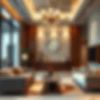 Luxury Interior Features Interior design of a room highlighting luxury features