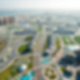 Aerial view of Nad Al Sheba 1 showcasing its strategic location within Dubai