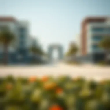 Luxurious beachfront properties lining Nakheel Beach