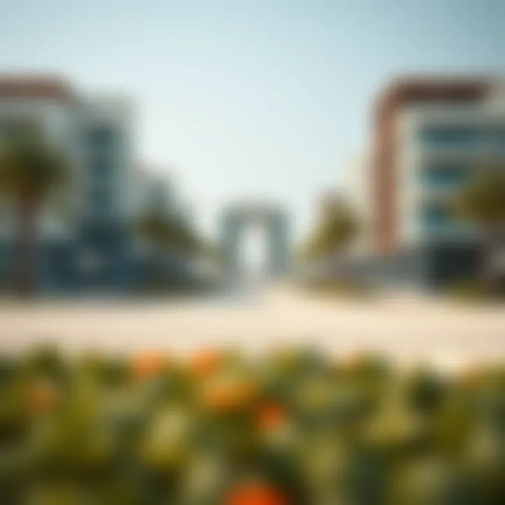 Luxurious beachfront properties lining Nakheel Beach