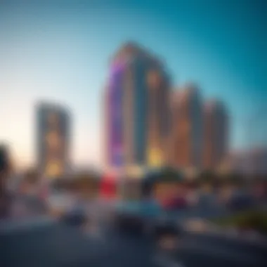 Modern real estate developments near Al Sharqa Road