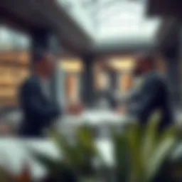 Business negotiation in a modern office setting