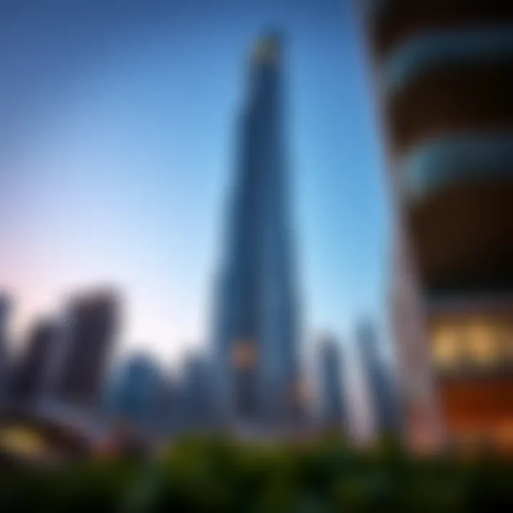 Stunning view of Nobles Tower showcasing its unique architectural design