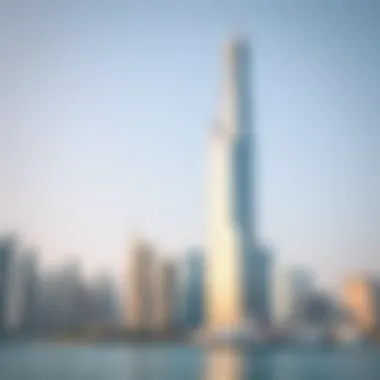 Business Bay skyline featuring Nobles Tower in the foreground