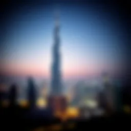 The iconic Burj Khalifa towering over the cityscape