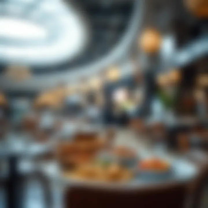 A vibrant dining area within Oasis Mall Centrepoint featuring various culinary delights.