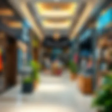 An interior shot of the diverse shopping options available at Oasis Mall Centrepoint.