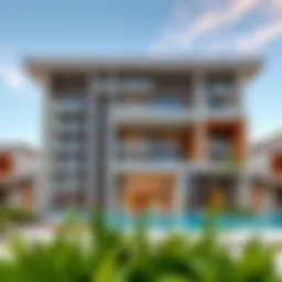 Stunning architectural view of Pacific Apartments showcasing modern design