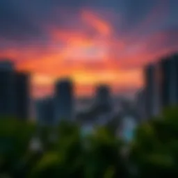 Sunset views over Palm Jumeirah