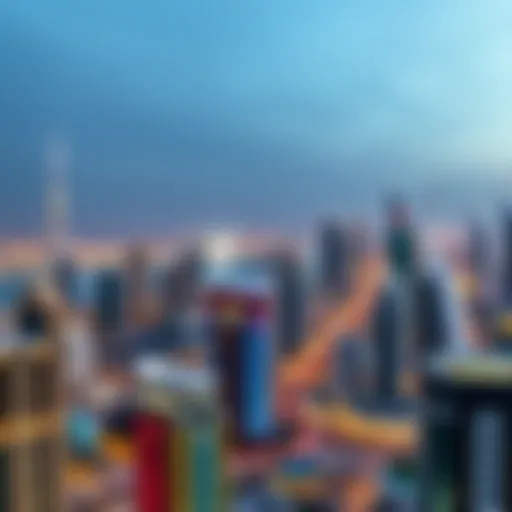 Overview of a luxury Dubai skyline