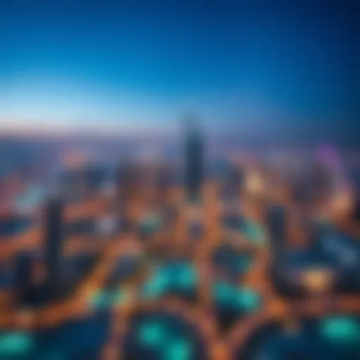 Aerial view of Dubai skyline showcasing modern architecture