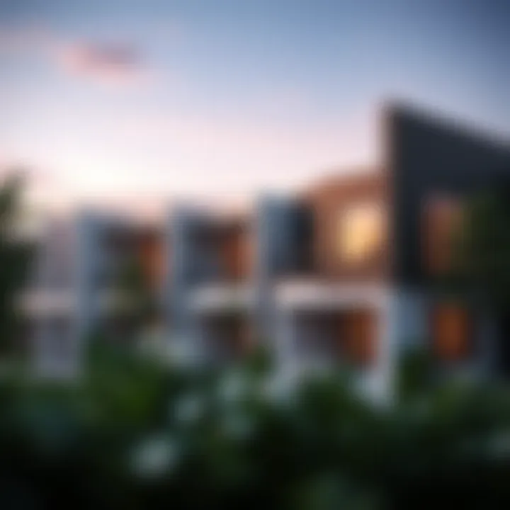 Stunning exterior view of Pulse Townhouses showcasing modern architecture