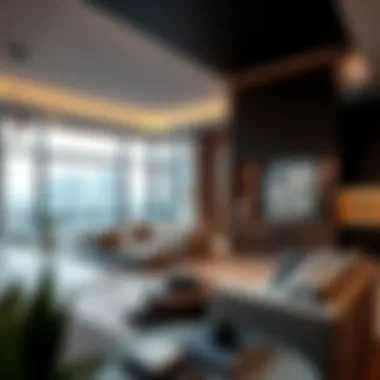 Luxurious living space inside Pulse Townhouses highlighting modern design