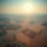 Aerial view of various plots of land in the UAE