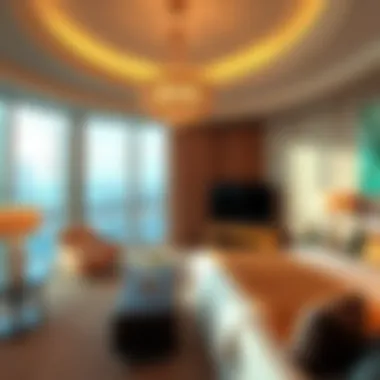Elegant suite at the Ritz-Carlton Dubai with stunning views