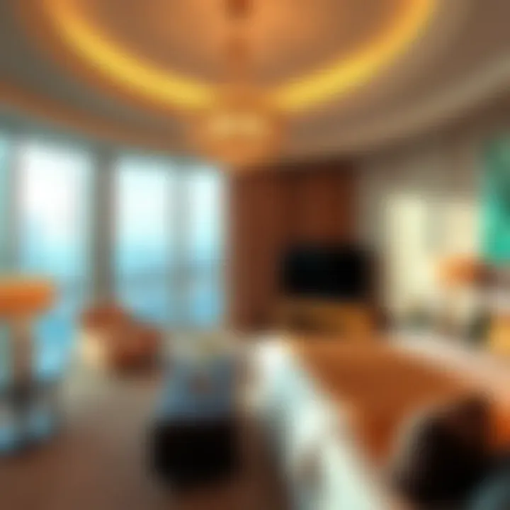 Elegant suite at the Ritz-Carlton Dubai with stunning views