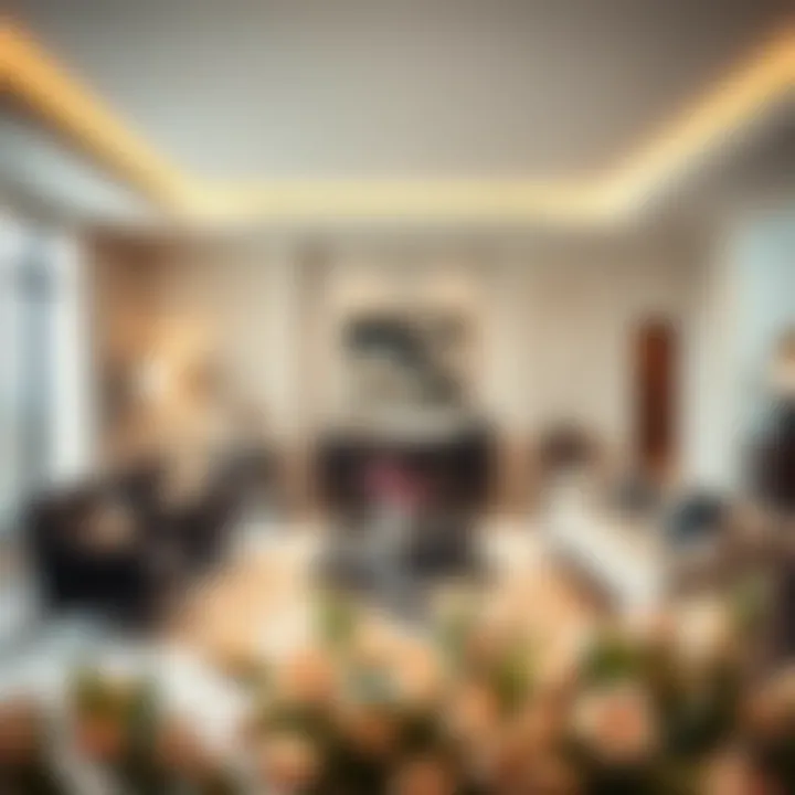 Luxurious living room interior at Ritz Carlton Residences featuring elegant decor