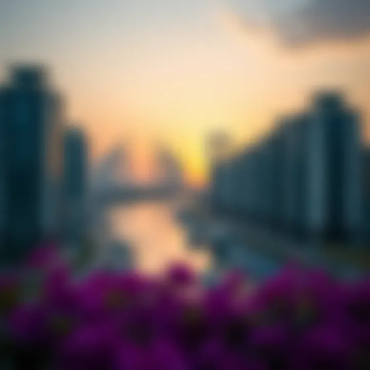 Investment Opportunities in Riverland A visual representation of investment opportunities in Riverland against the Dubai skyline.