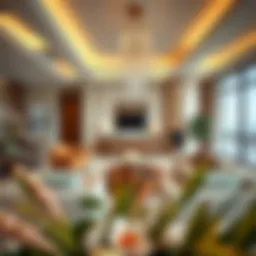 Luxurious living space showcasing the modern design of Royal Atlantis floor plan