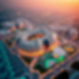 Aerial view of Shamsa Expo City showcasing its innovative architecture