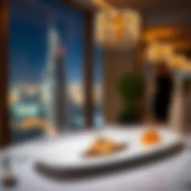 Gourmet dish served at the Skyview Sky Lounge showcasing exquisite culinary artistry