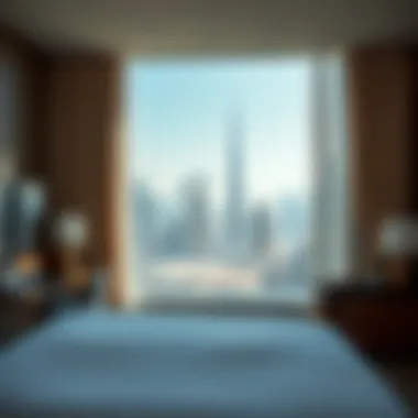 Stunning view from a room overlooking Dubai's skyline