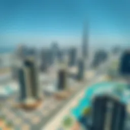 Aerial view of Dubai skyline showcasing Tabeer Developers projects