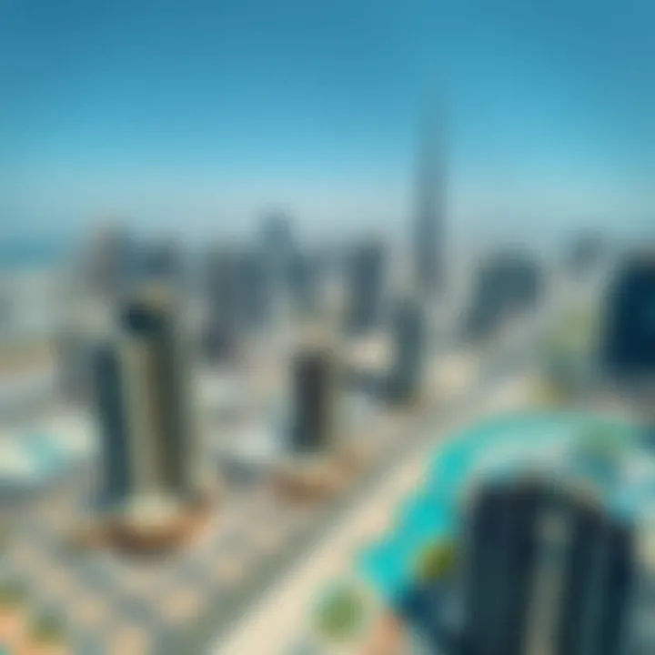 Aerial view of Dubai skyline showcasing Tabeer Developers projects