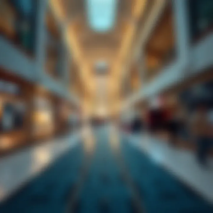 Declining Foot Traffic in Malls Empty mall corridor showcasing decline in foot traffic