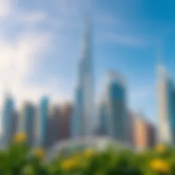 Dynamic skyline of Dubai showcasing luxury developments