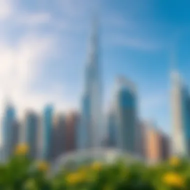 Dubai's Luxury Skyline Dynamic skyline of Dubai showcasing luxury developments