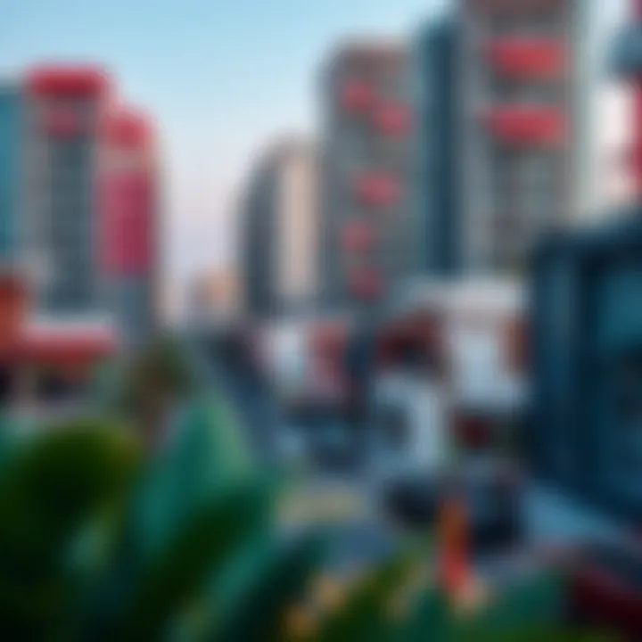 Vibrant neighborhood surrounding The Edge Building