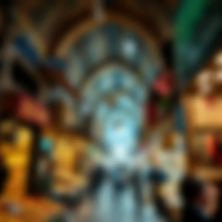 The vibrant market atmosphere of the Gold Souk