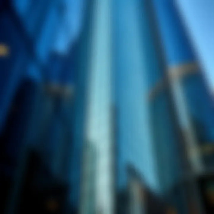 Architectural close-up showcasing the innovative design elements of Reflection Tower