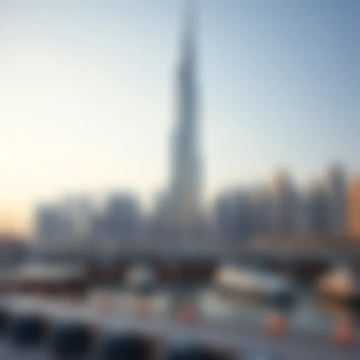 A panoramic shot of Dubai's skyline featuring the Reflection Tower