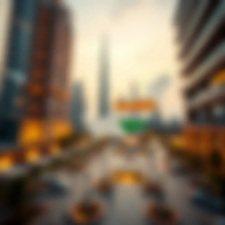 Map showing the economic ties between UAE and India