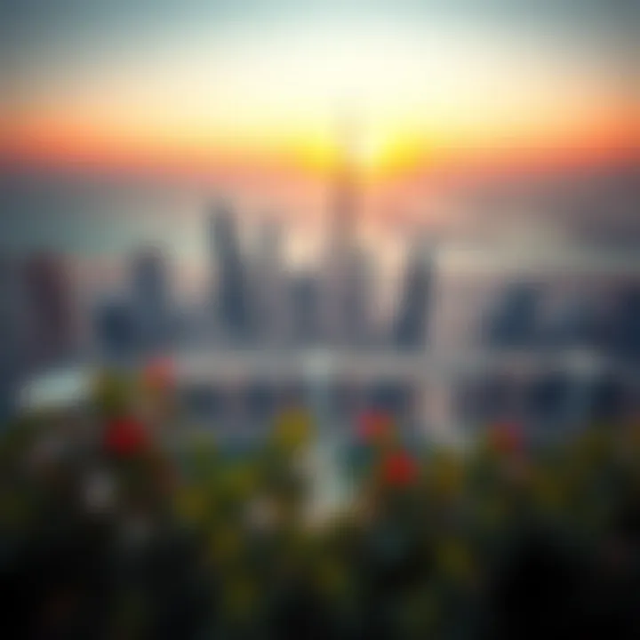 A panoramic view of Al Sufouh showcasing the modern skyline and coastal landscape.