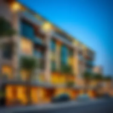 A luxurious residential building in Al Sufouh reflecting modern architecture.